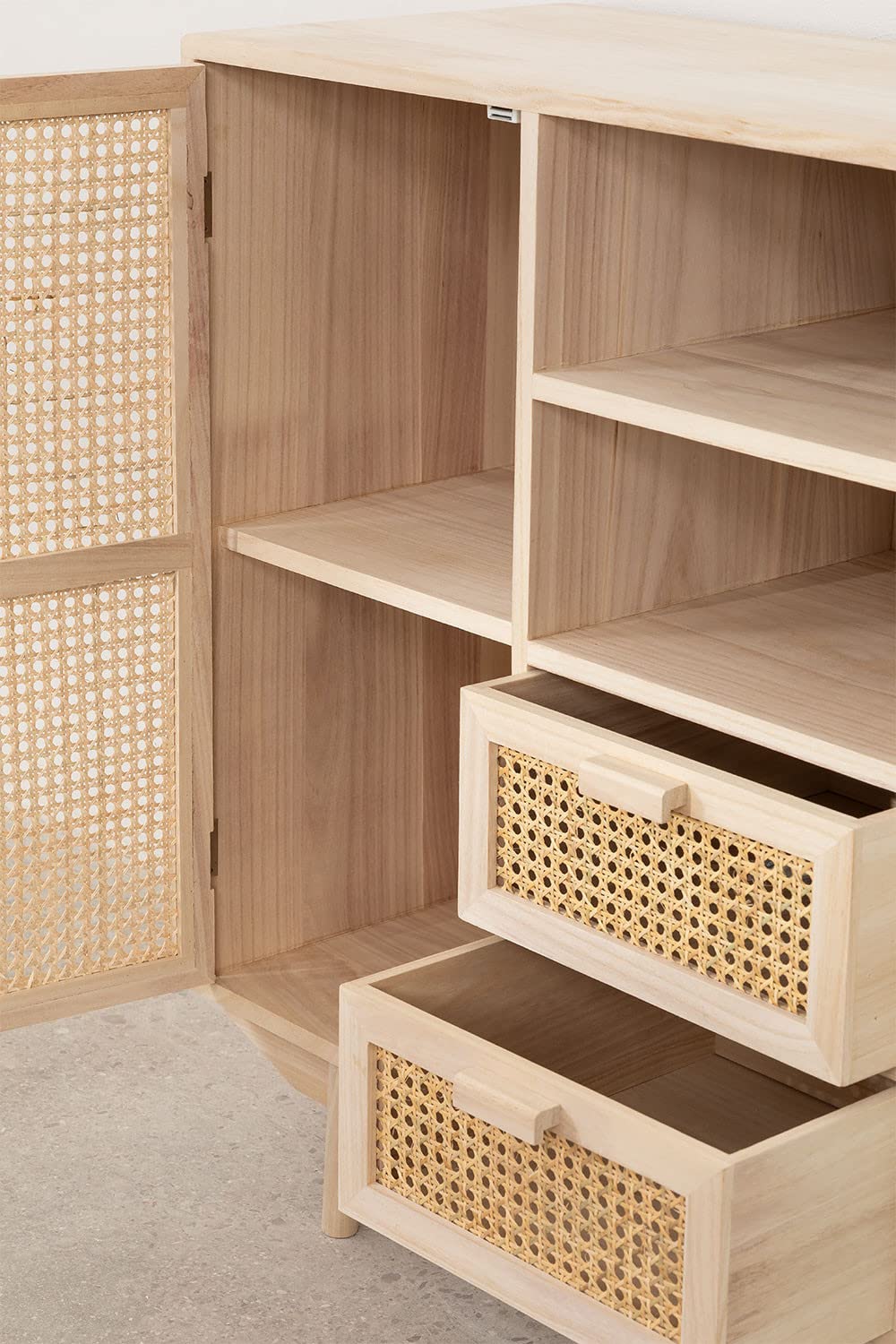 Sklum Ralik credenza legno paulownia con cassetti