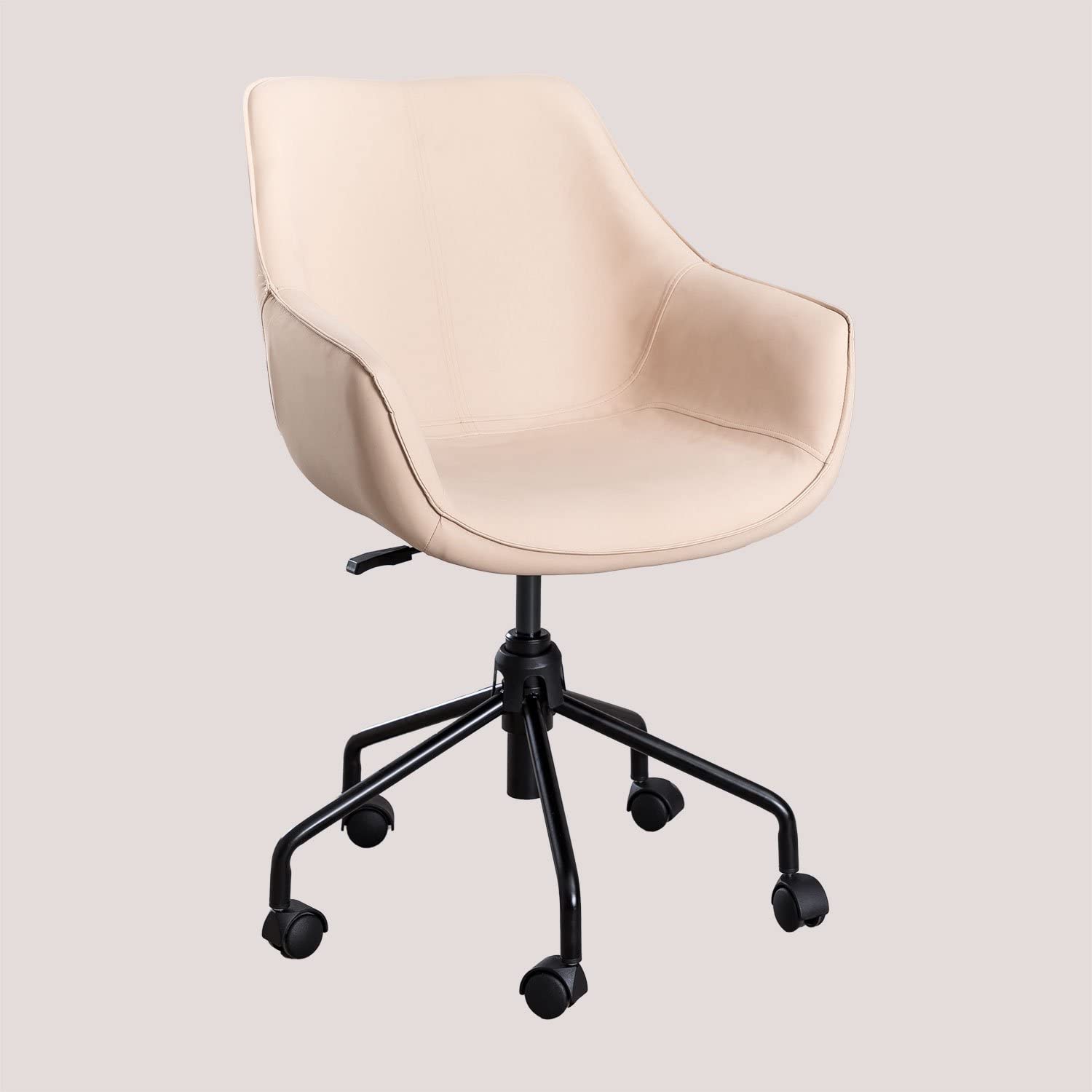 Sklum Lucy sedia da scrivania similpelle con ruote