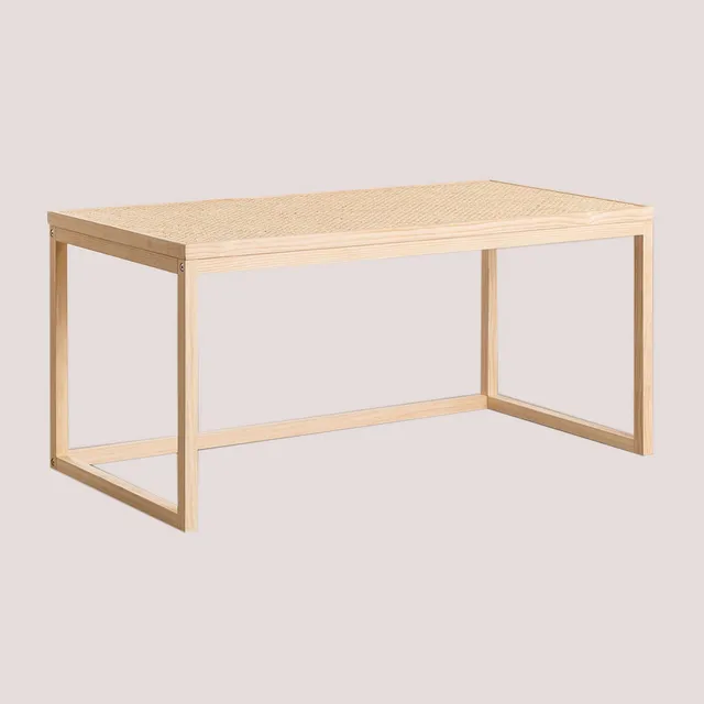 Sklum Riolut tavolino caffè rattan legno 90 cm