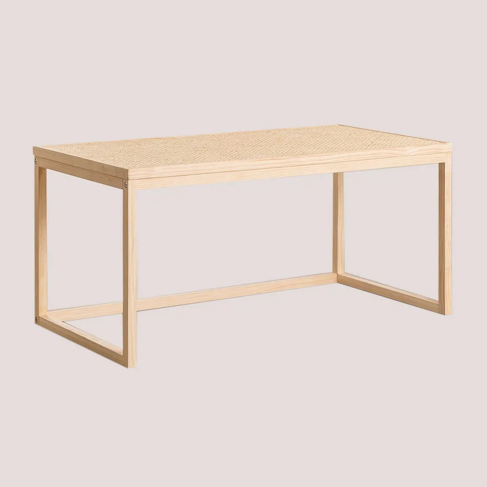 Sklum Riolut tavolino caffè rattan legno 90 cm