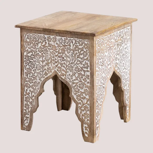 Sklum Limbet Tavolino in Legno di Mango 35,5 cm Boho