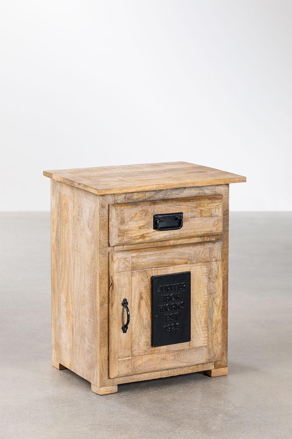 Sklum Uain comodino in legno riciclato 51 cm