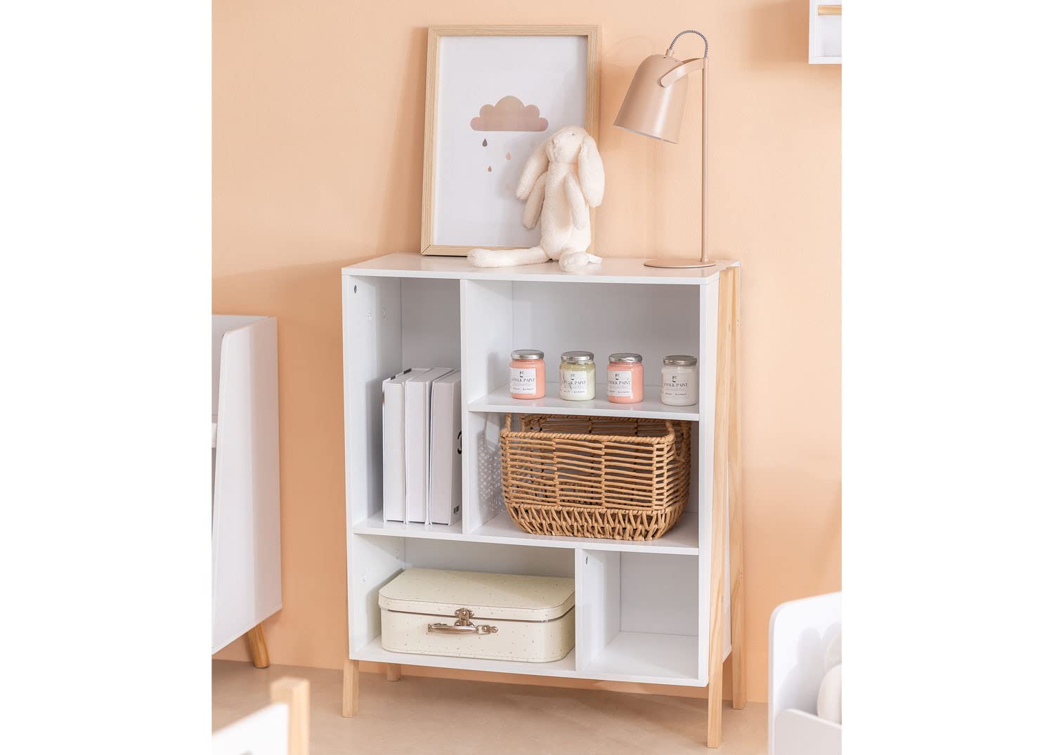 Sklum Belfy Kids scaffale bianco 70 cm legno