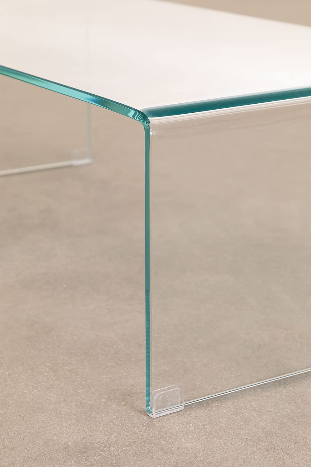 Sklum Criss tavolino vetro trasparente 110x55 cm