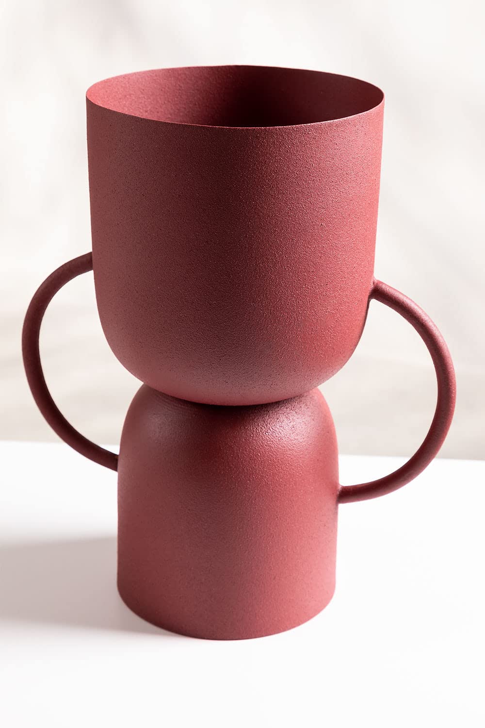 Sklum Rob vaso in metallo rosso granata Ø20 cm