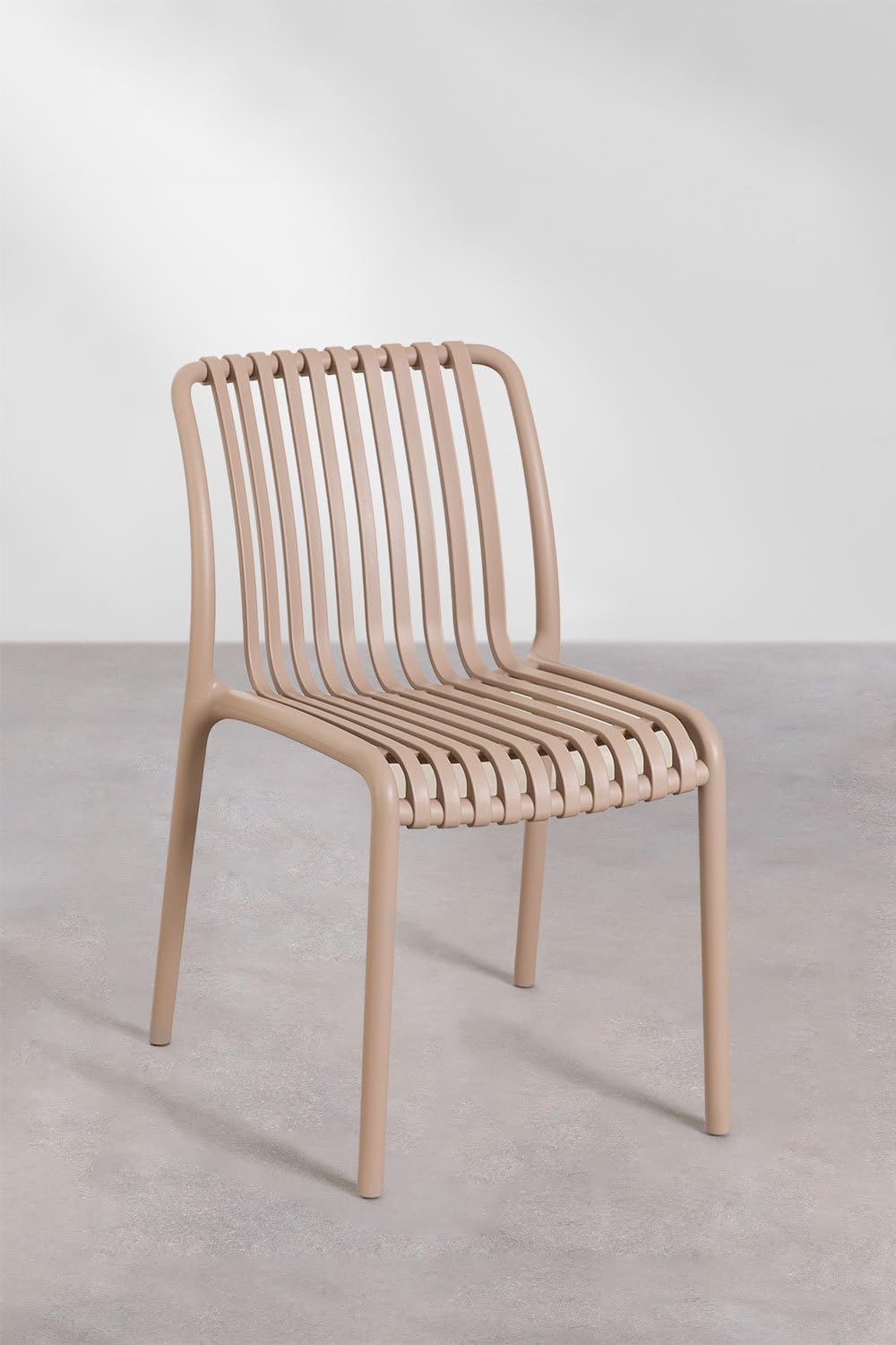 Sklum Wendell sedia impilabile beige mandorla