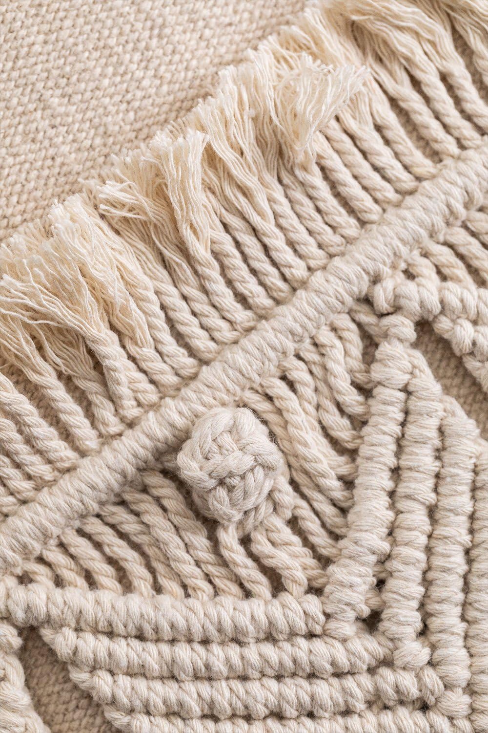 Sklum Mirko Style cuscino quadrato macramè 45x45 beige