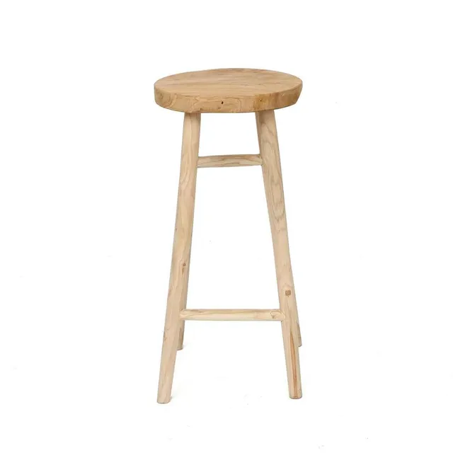 Bambua Kedut sgabello bar teak naturale