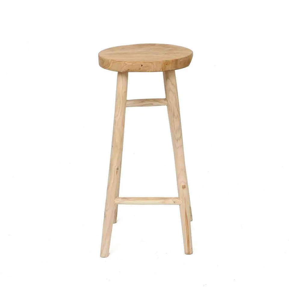 Bambua Kedut sgabello bar teak naturale