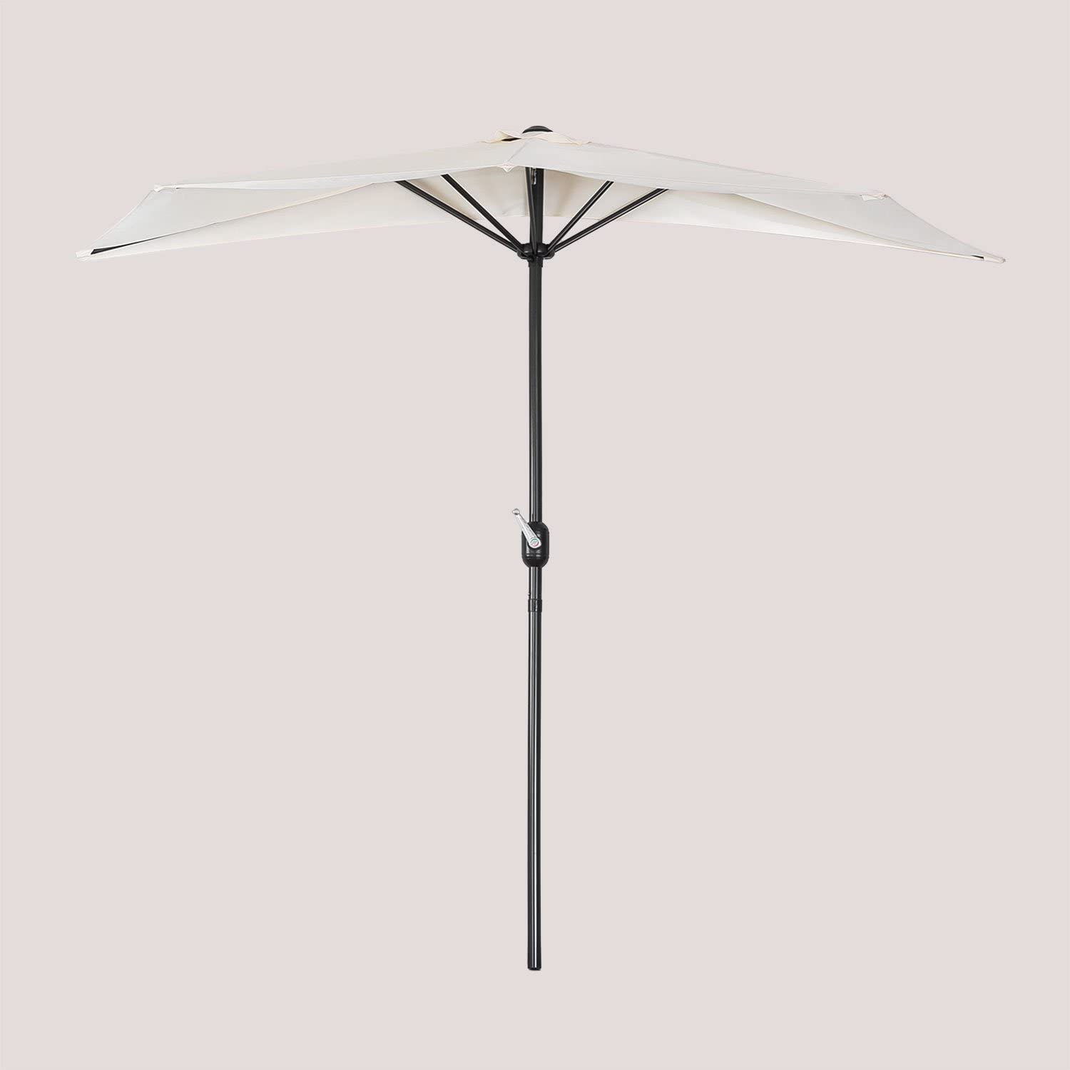 Sklum Benque 267 cm Ombrellone Semicircolare Bianco Poliestere