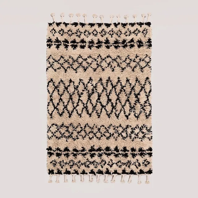 Sklum Tulub tappeto 209x125 cm cotone bianco-nero