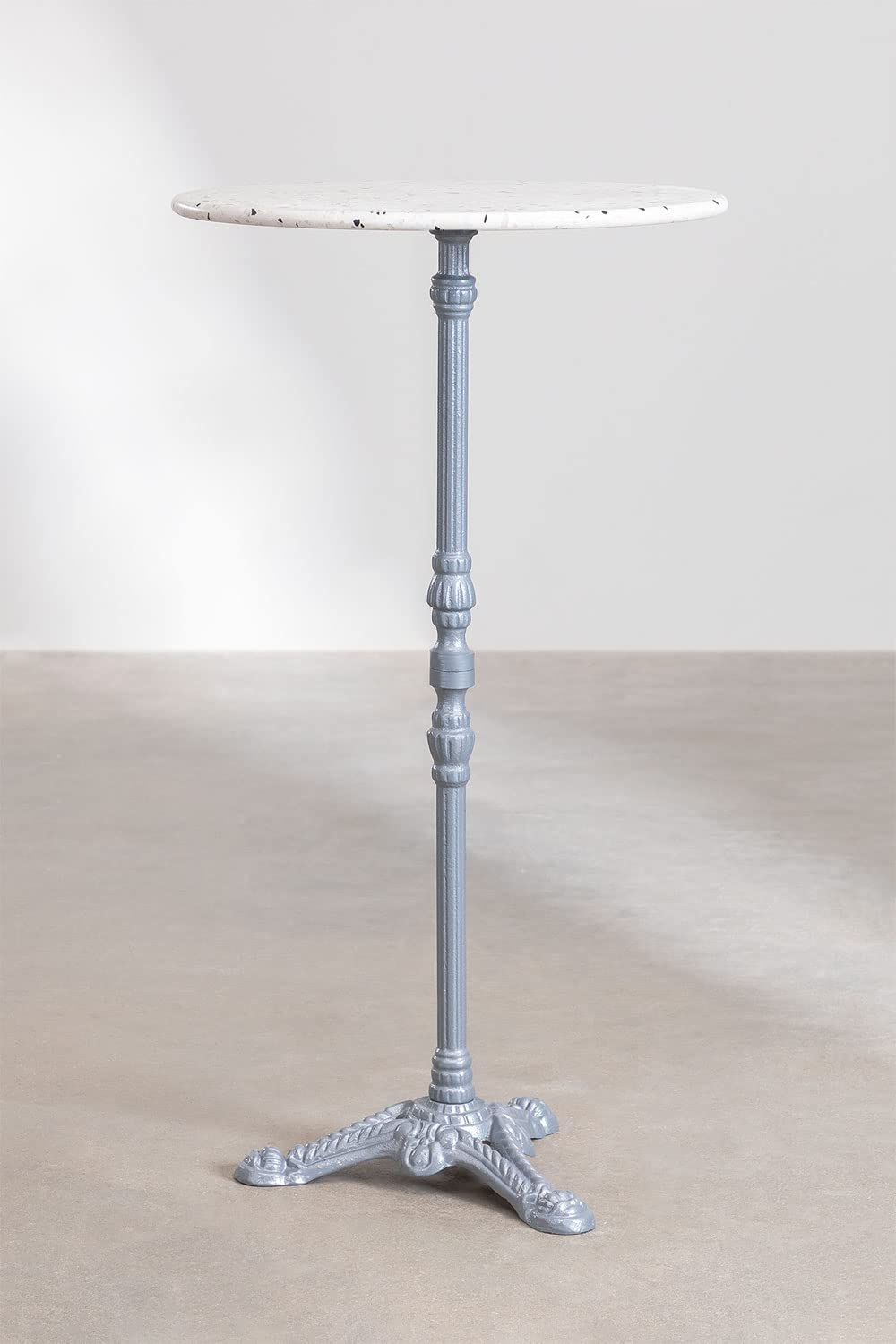 Sklum Volutto tavolo bar alto rotondo Ø60 grigio terrazzo
