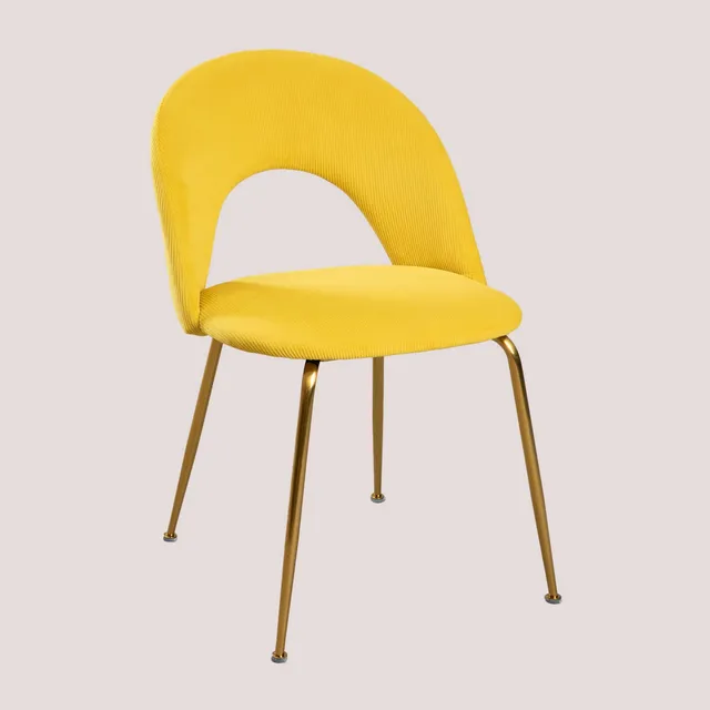 Sklum Glorys Style sedia pranzo velluto a coste ferro