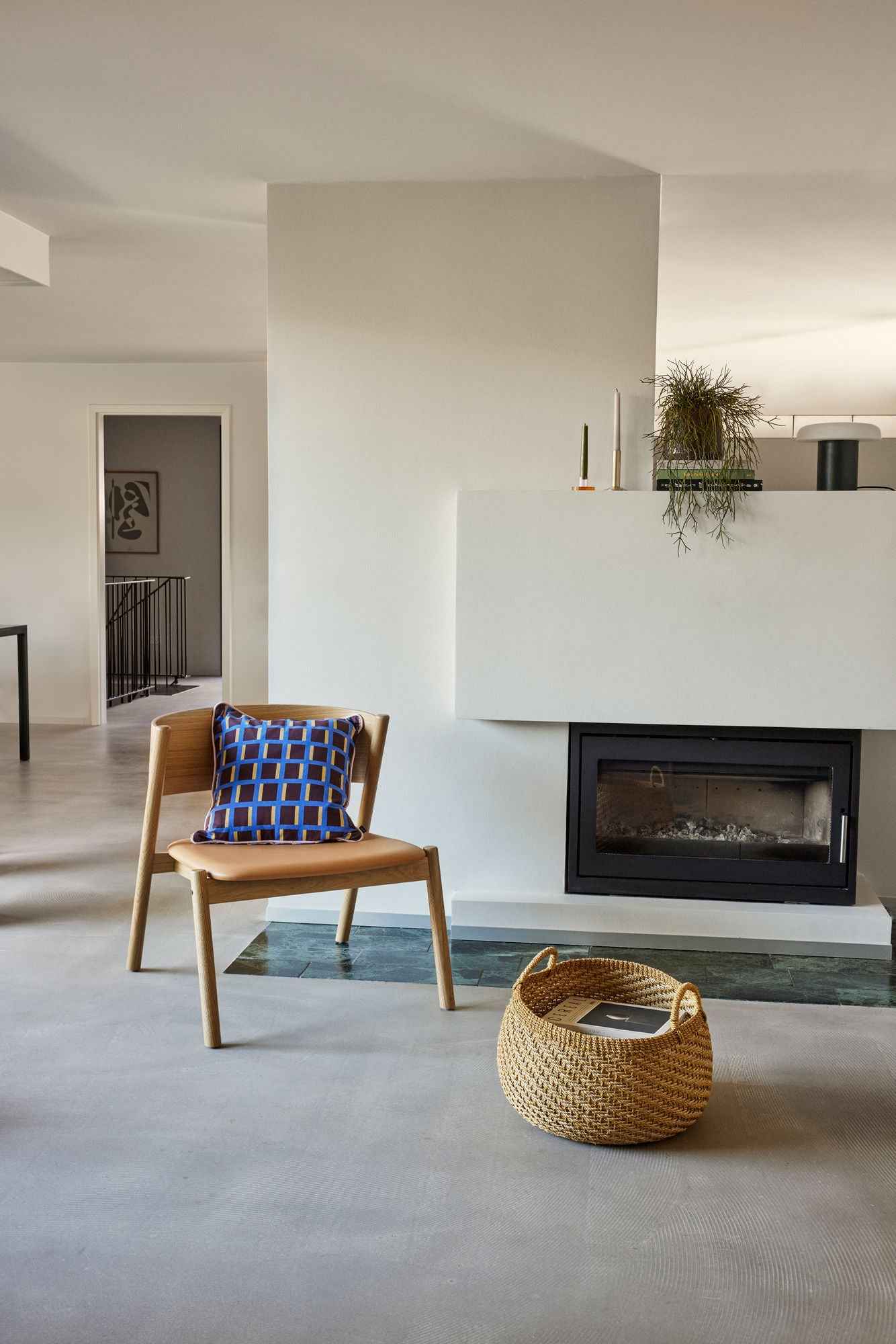 Bambua Oblique poltrona lounge naturale in pelle