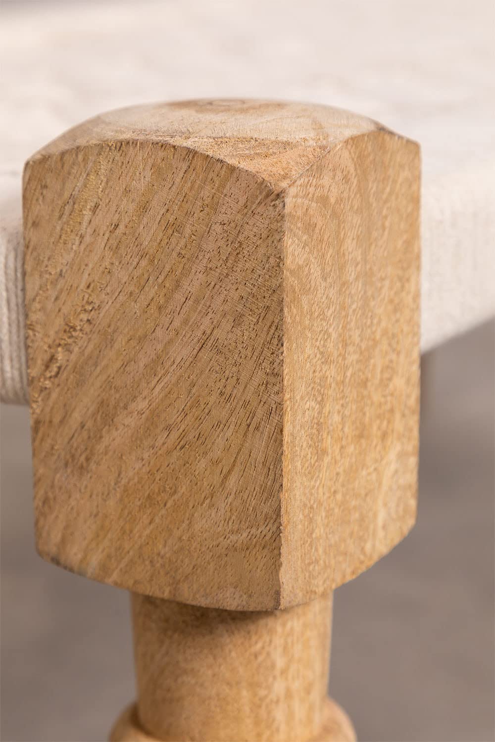 Sklum Kiron 100 cm tavolino macramè legno mango