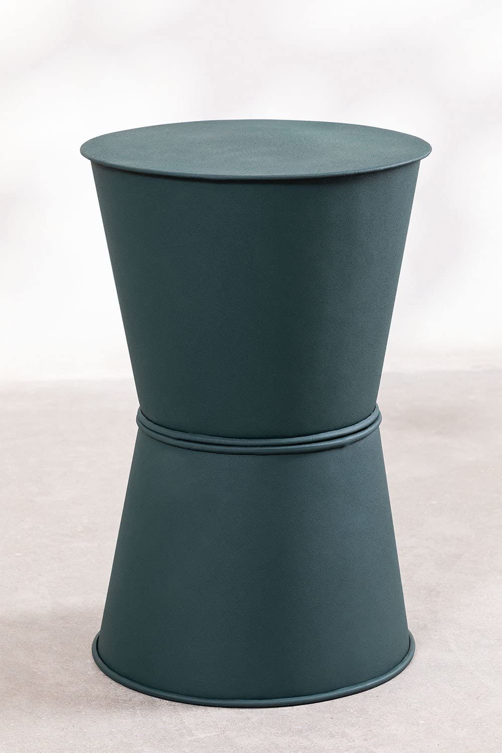 Sklum Albi tavolino rotondo Ø33 cm blu turchese in ferro
