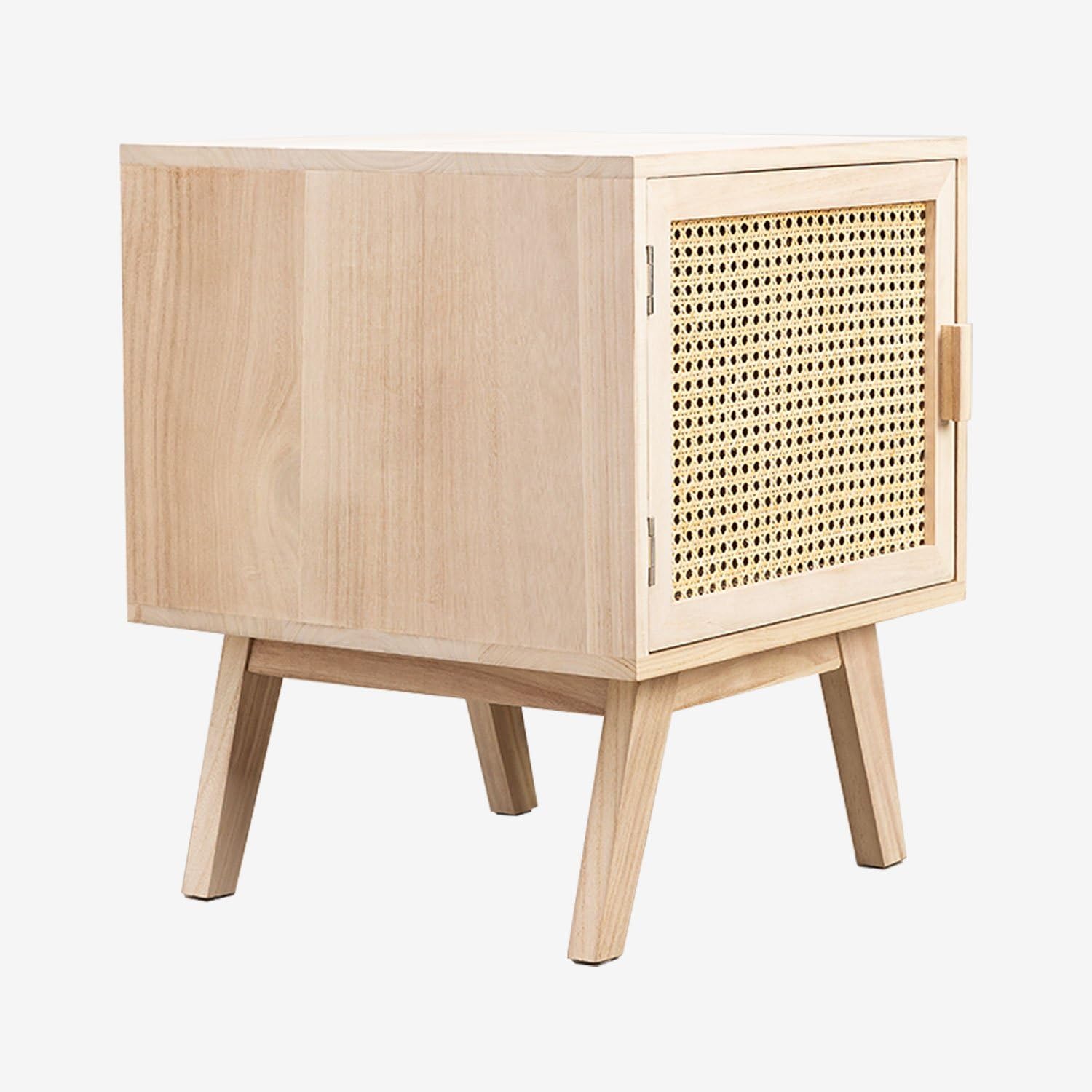 Sklum Ralik Design comodino legno naturale rattan