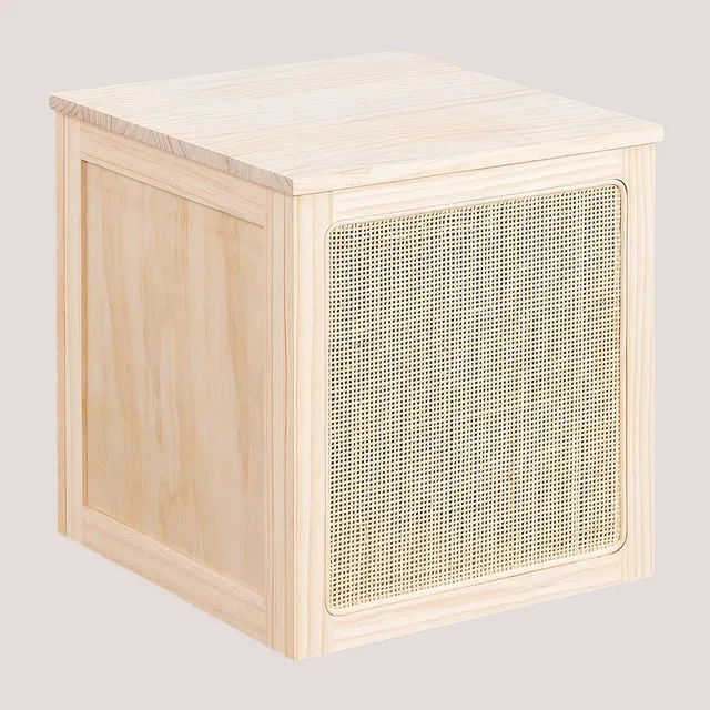 Sklum Reyna baule 40 cm in legno e rattan