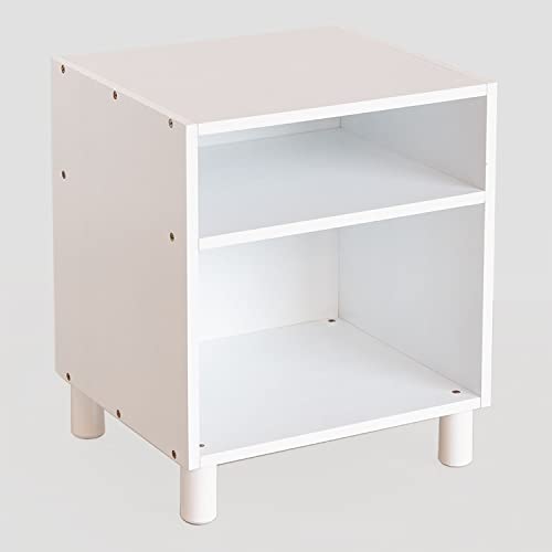 Sklum Moam Comodino in Legno di Pino Bianco 35 cm