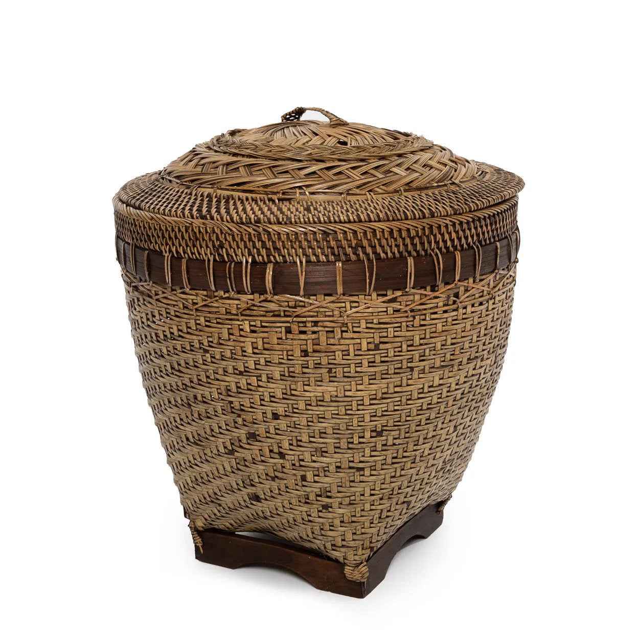 Bambua Colonial cesto rattan marrone naturale M