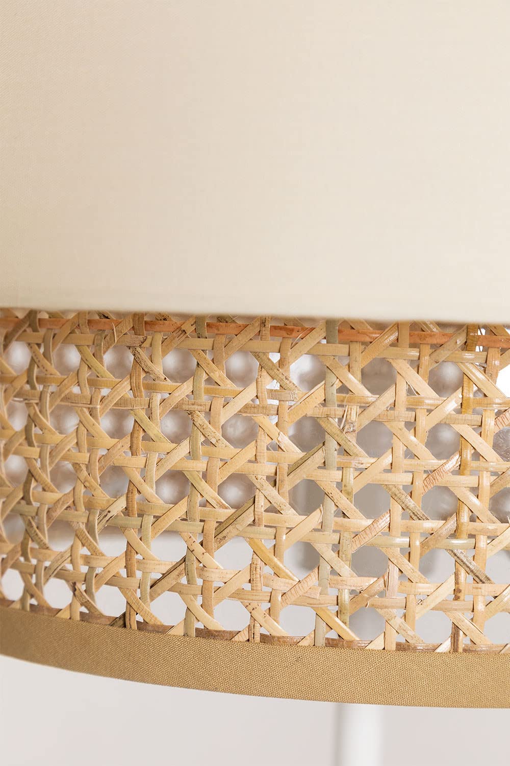 Sklum Satu lampada da terra rattan Ø38 cm E27
