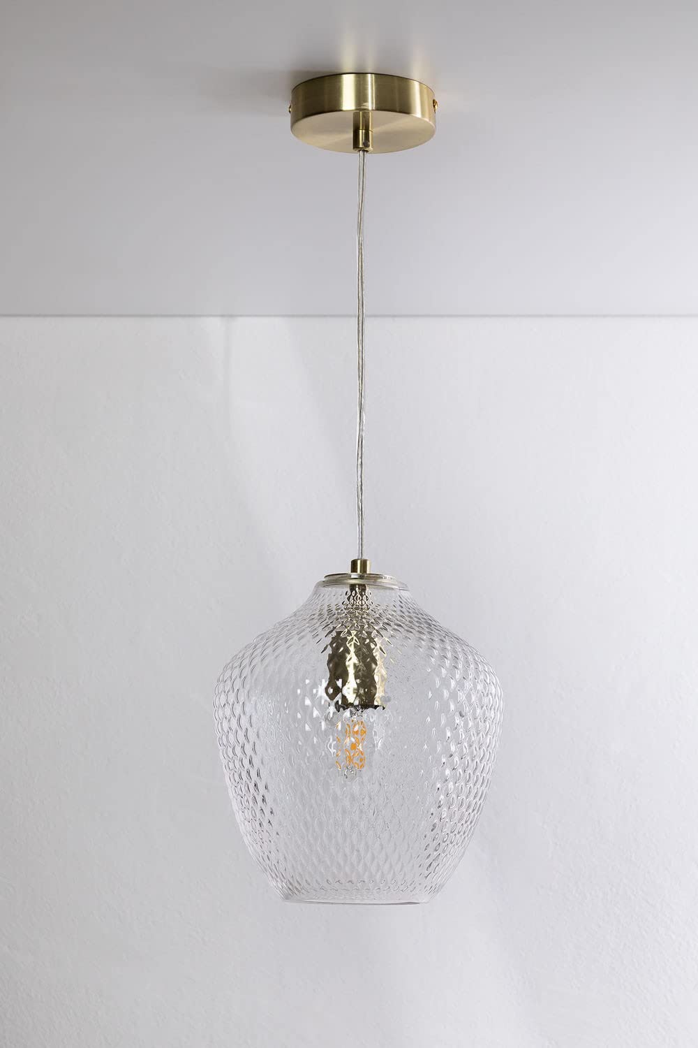 Sklum Taylor lampada da soffitto ferro vetro dorato