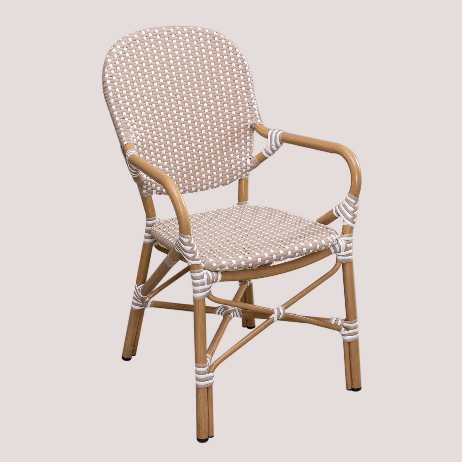 Sklum Alisa Bistro sedia rattan grigio talpa