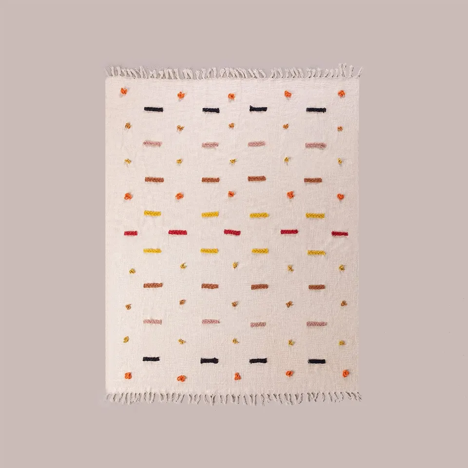 Sklum Nanki Plaid in Cotone Multicolor 122x152 cm