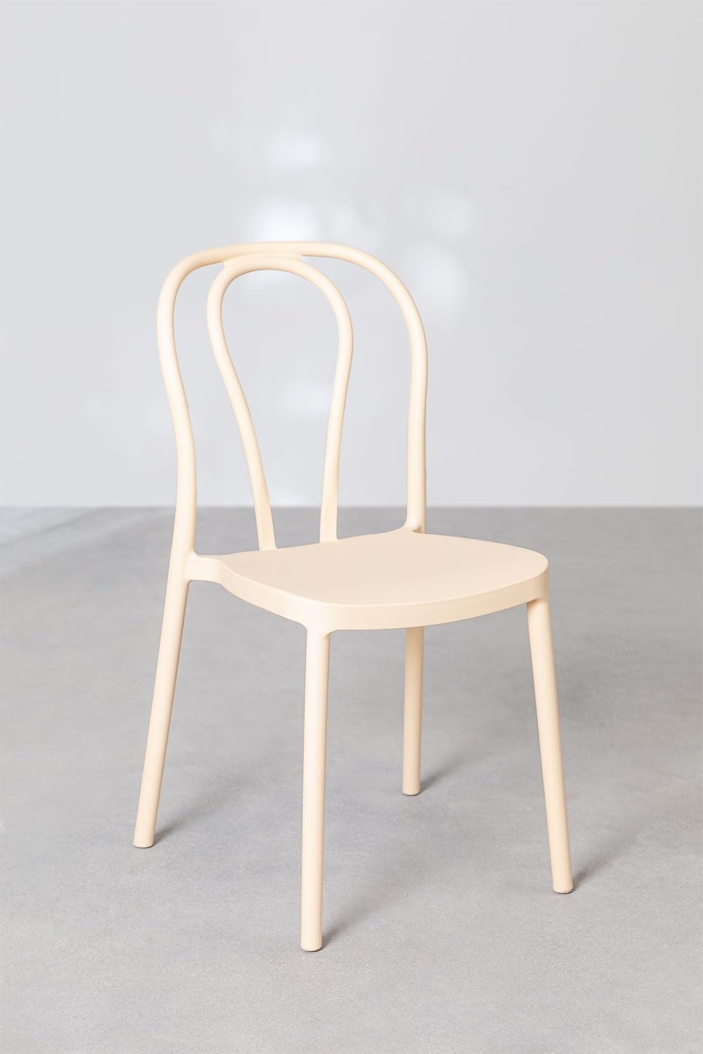Sklum Mizzi Sedie da Pranzo Beige 2 Pezzi Impilabili