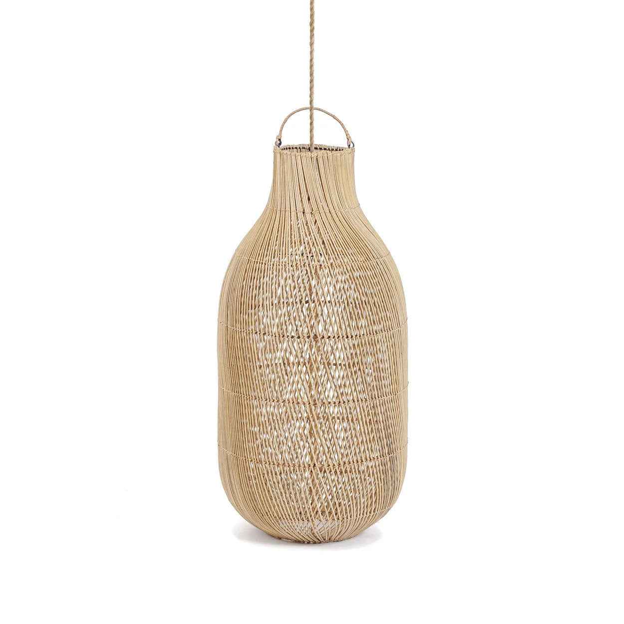 Bambua Kendi lampadario L naturale rattan