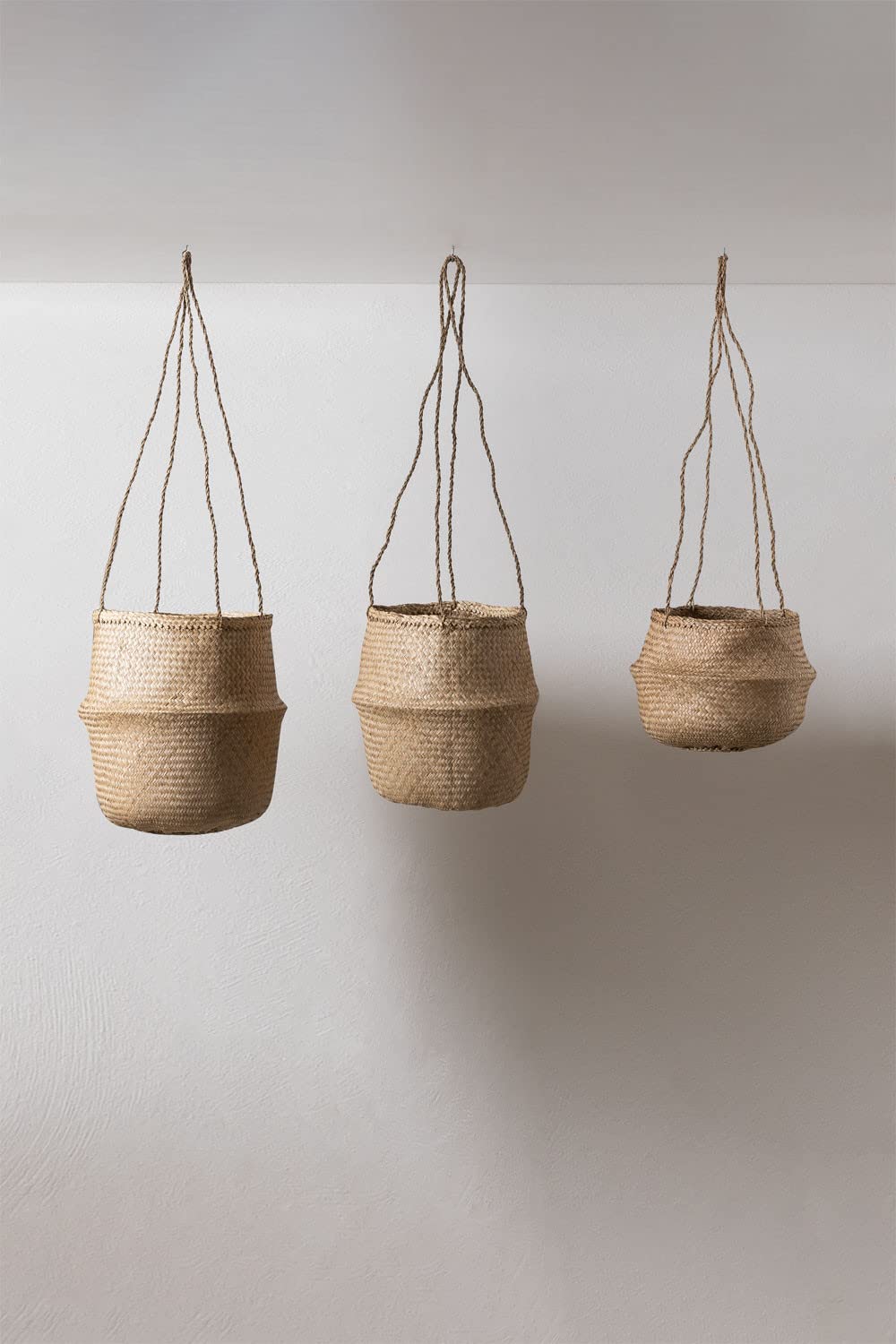 Sklum Kahs portavaso 40x38 cm in giunco intrecciato