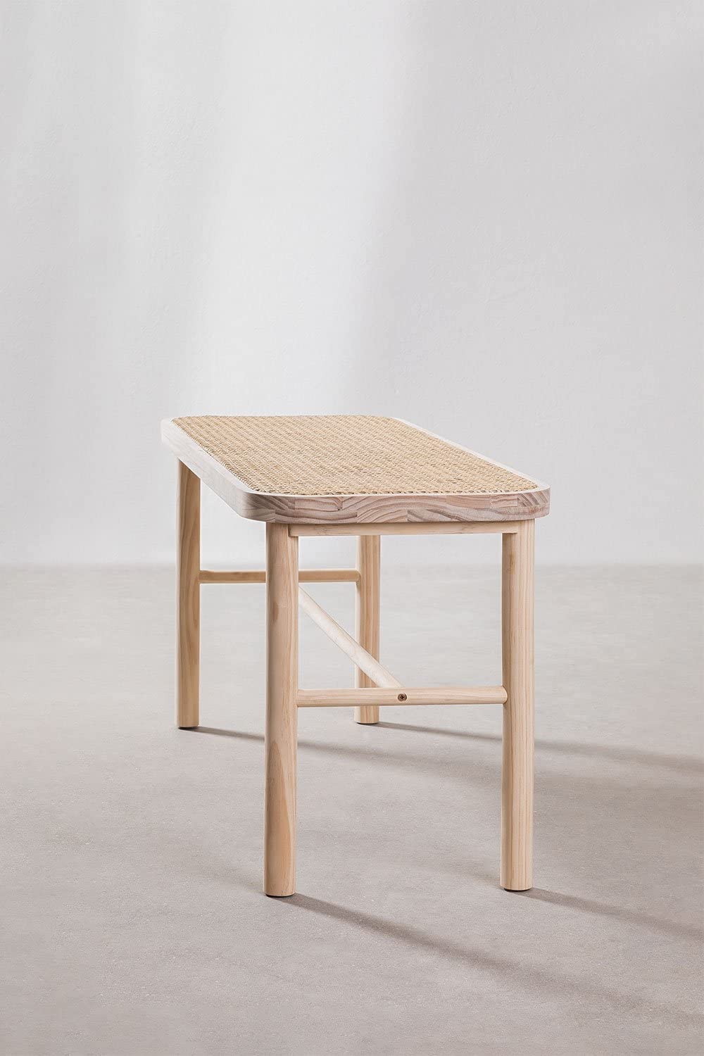 Sklum Riolut Panca in Rattan e Legno 89,5 cm