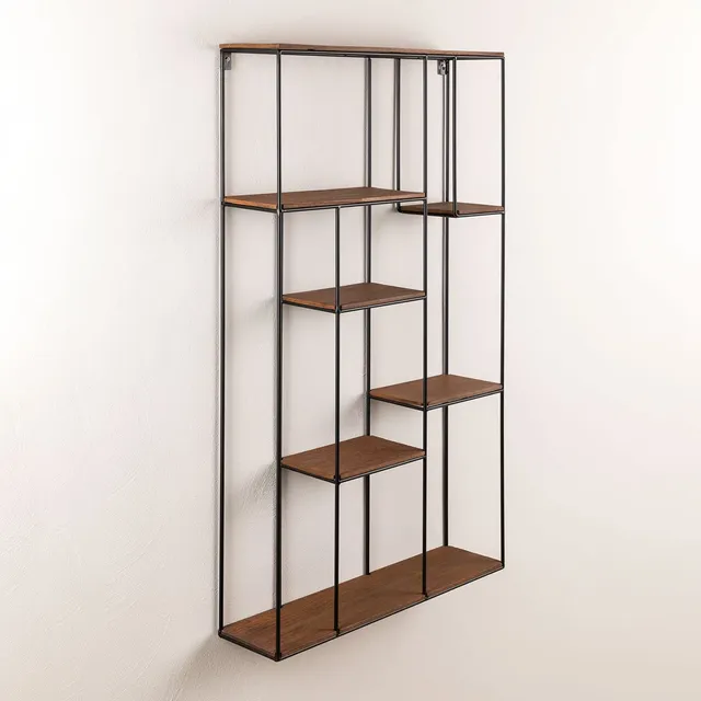 Sklum Anslo scaffale da parete legno acciaio 119 cm