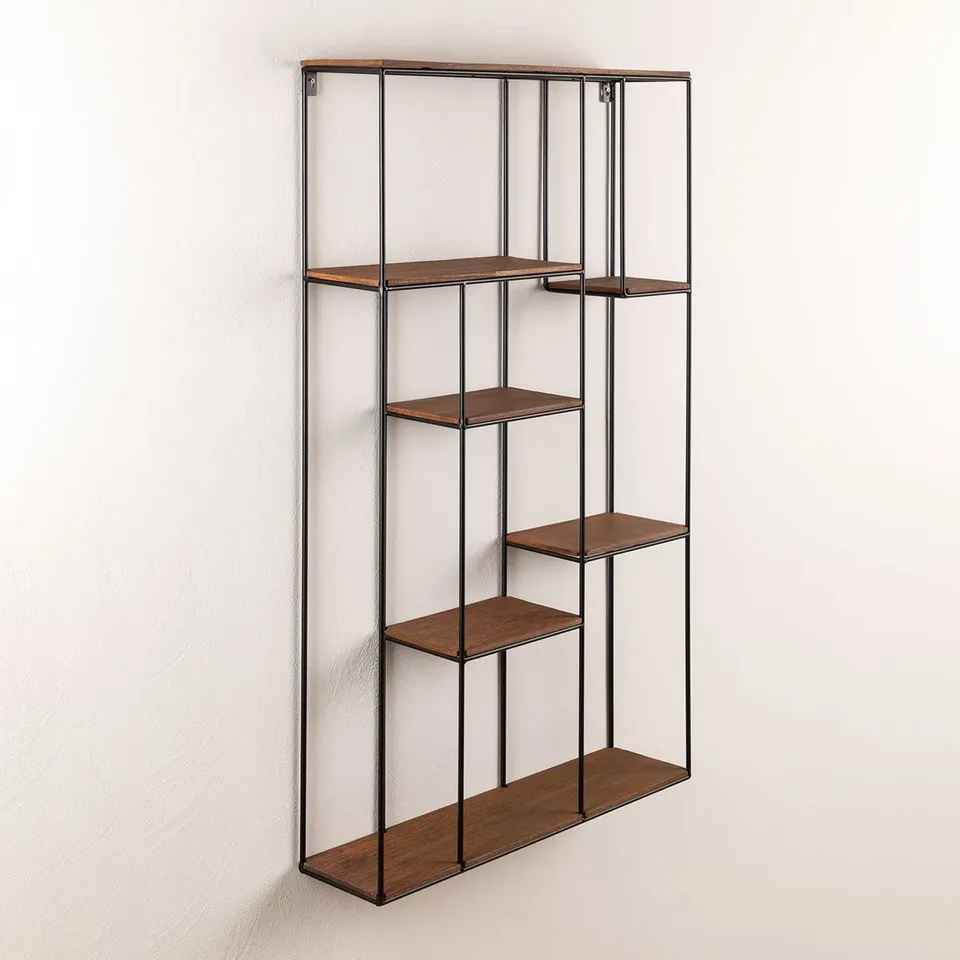 Sklum Anslo scaffale da parete legno acciaio 119 cm