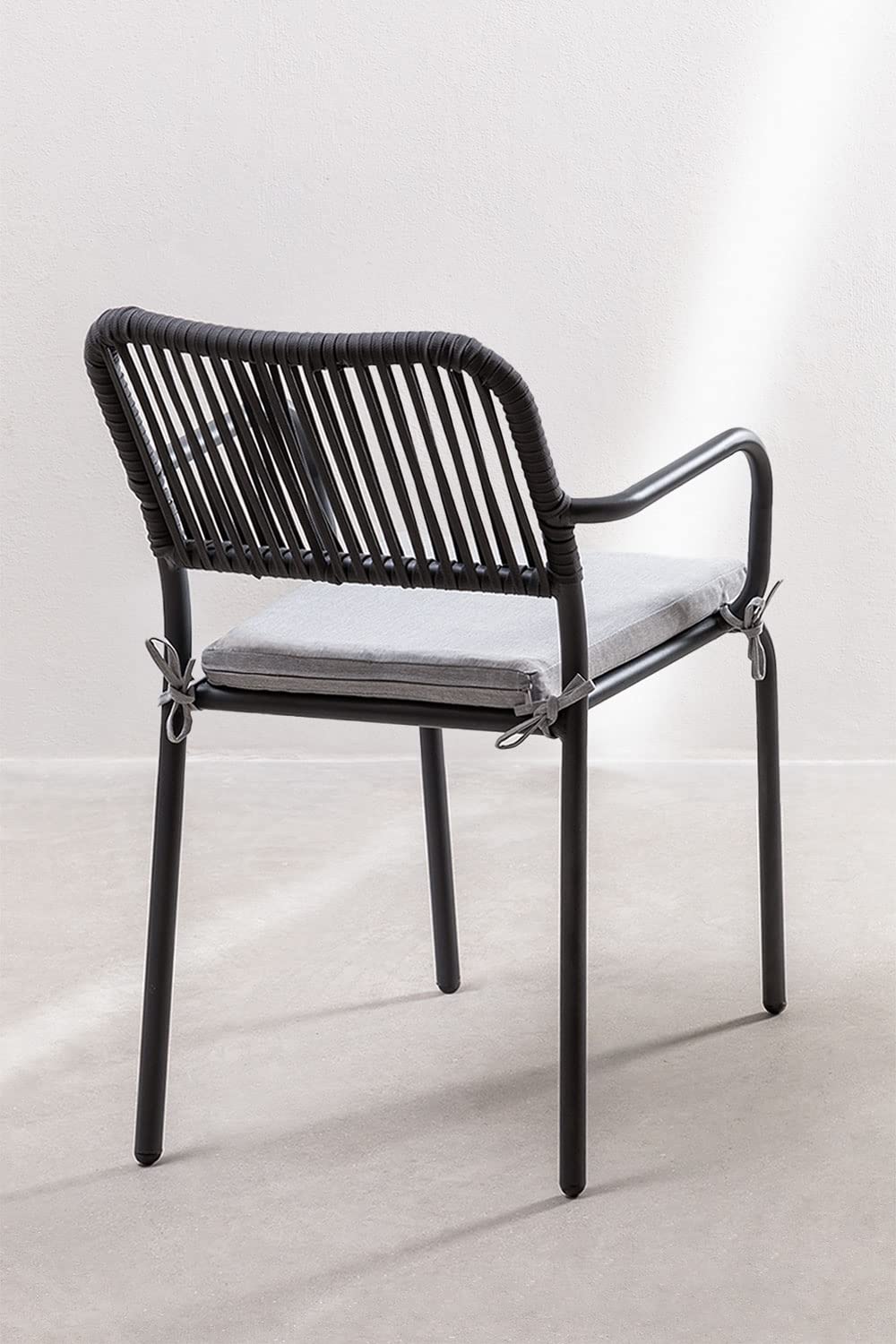 Sklum Arhiza Set 4 Sedie da Giardino Impilabili Grigio Scuro
