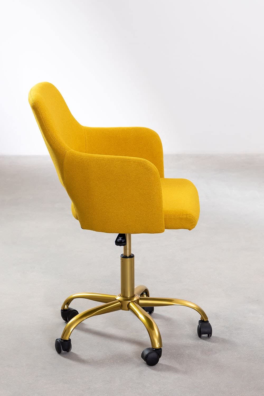 Sklum Egnan sedia da scrivania con rotelle base oro