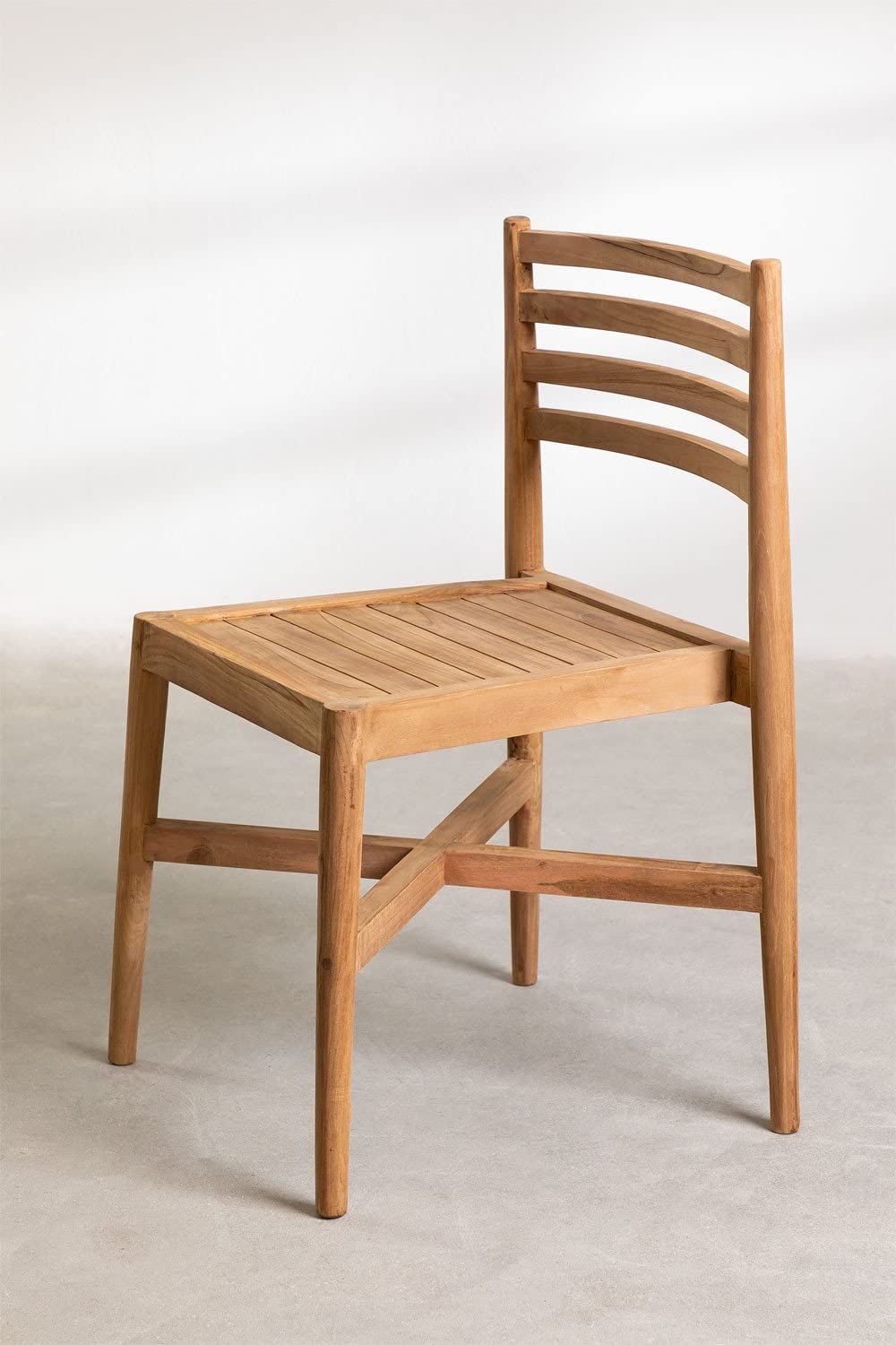 Sklum Attila sedia da giardino in teak grigio chiaro