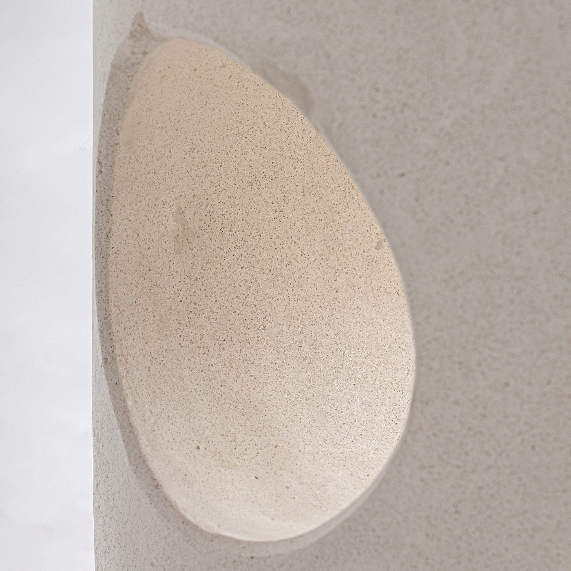 Bambua Baum tavolino terrazzo bianco