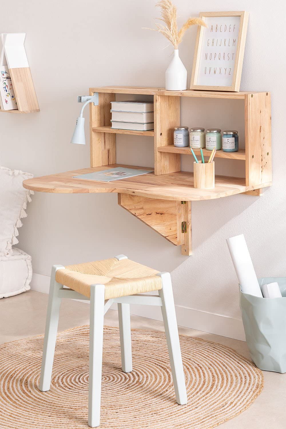 Sklum Olett scrivania a parete legno 90x62,5 cm