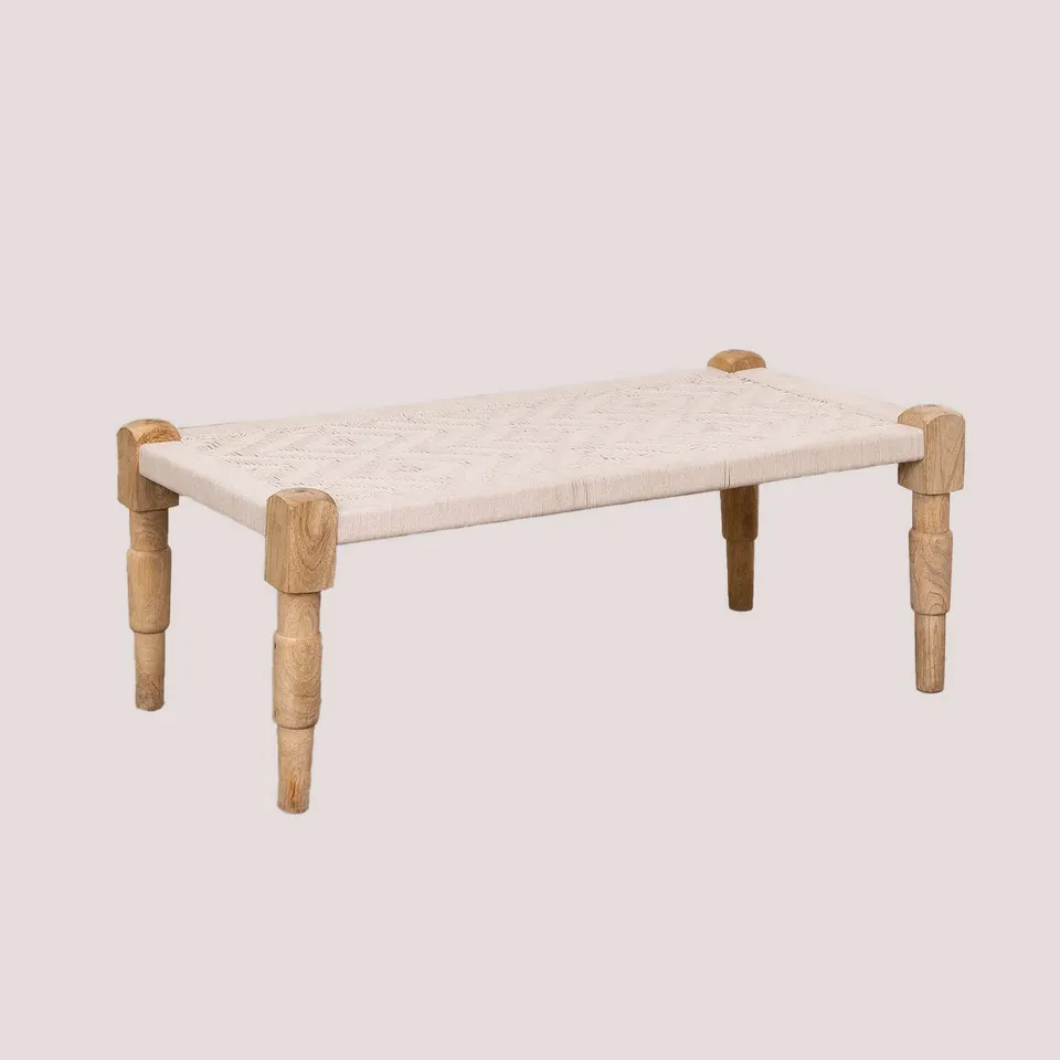 Sklum Kiron 120 cm tavolino macramè legno mango