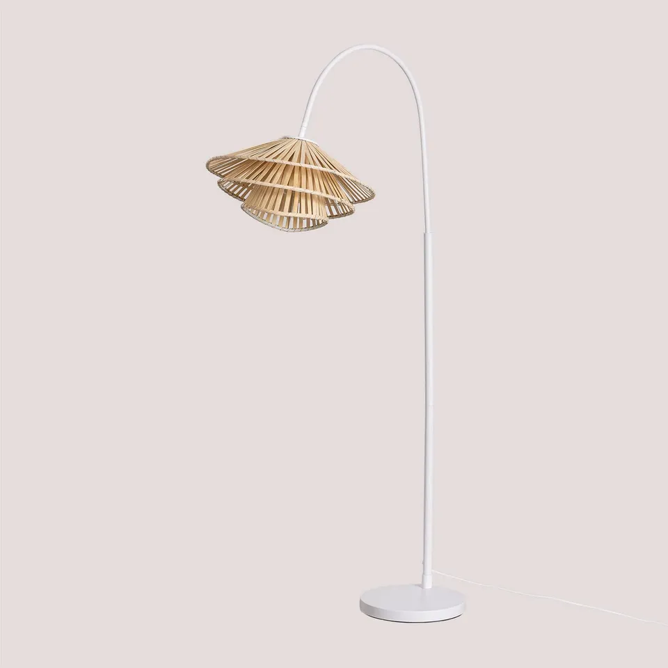 Sklum Taroucas lampada da terra bambù 161 cm
