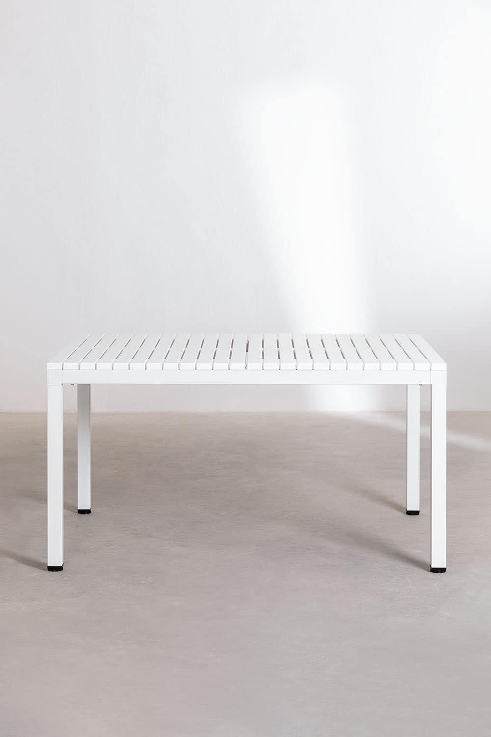 Sklum Marti Tavolo da Giardino 140x100 cm Bianco Alluminio