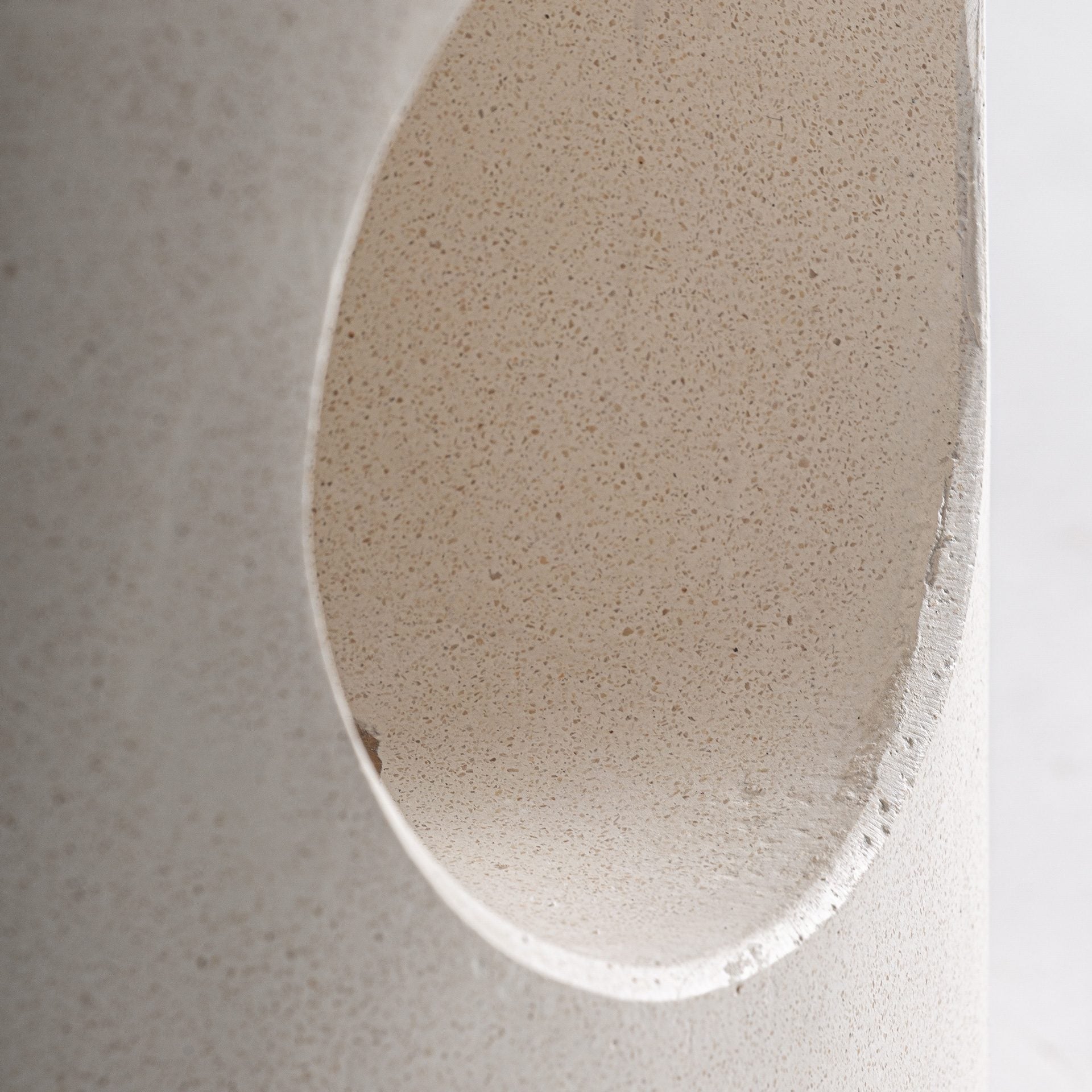 Bambua Baum tavolino terrazzo bianco
