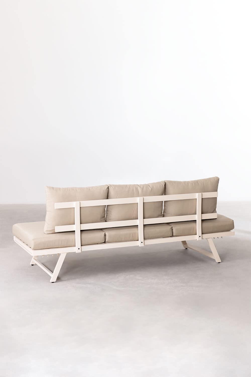 Sklum Libanc divano da giardino 3 posti beige reclinabile