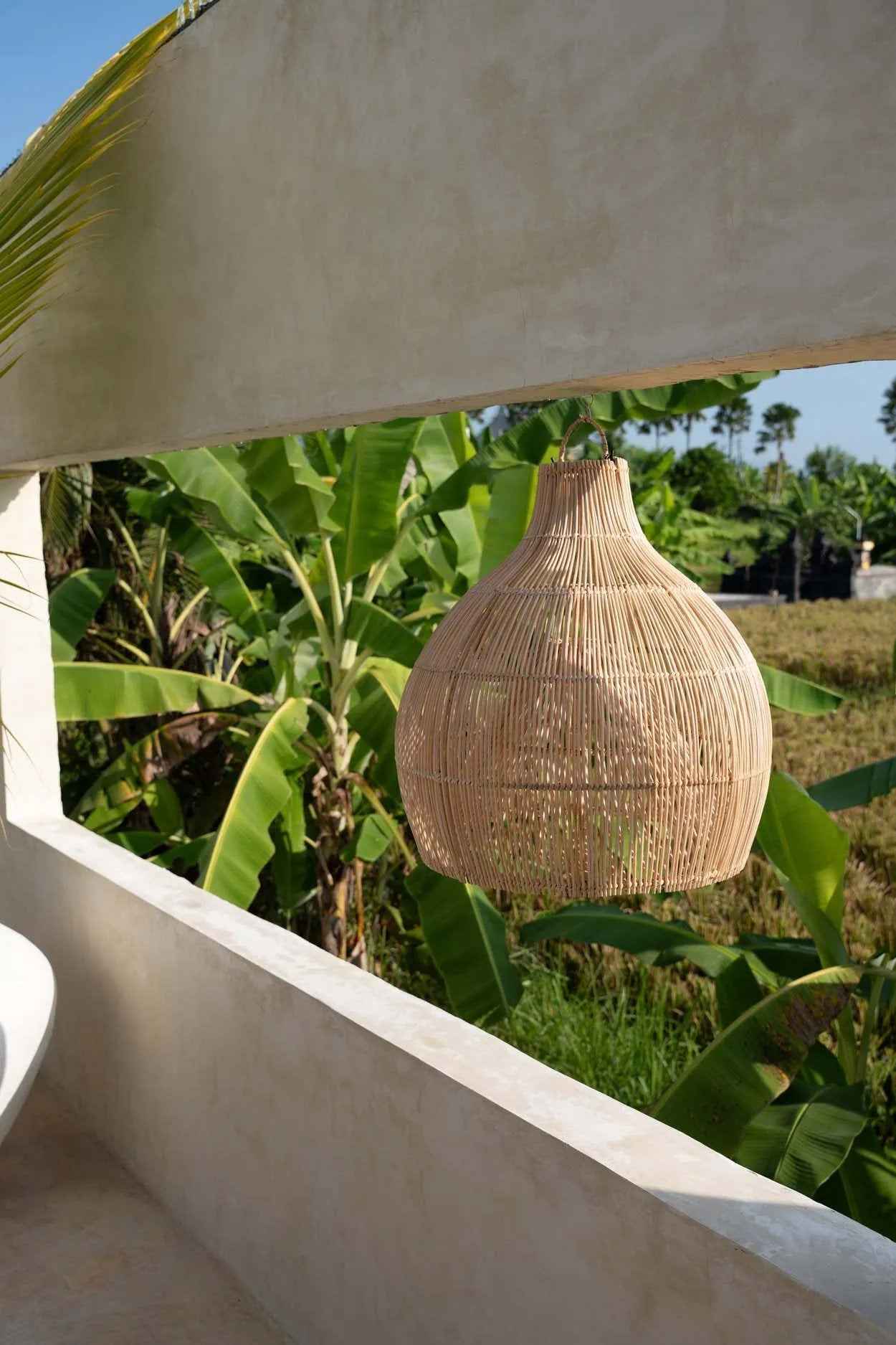 Bambua Lobster Trap lampadario rattan natural L