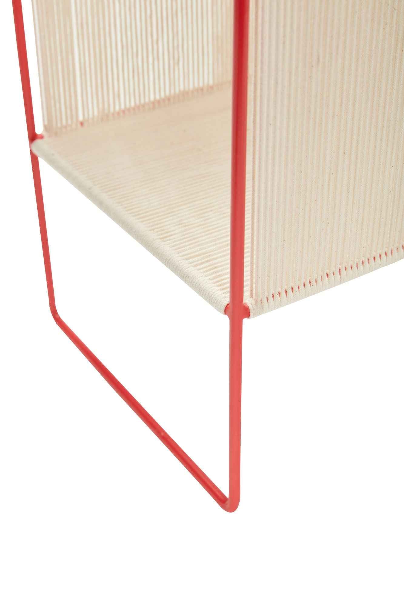 Bambua String Magazine Holder portariviste rosso cotone