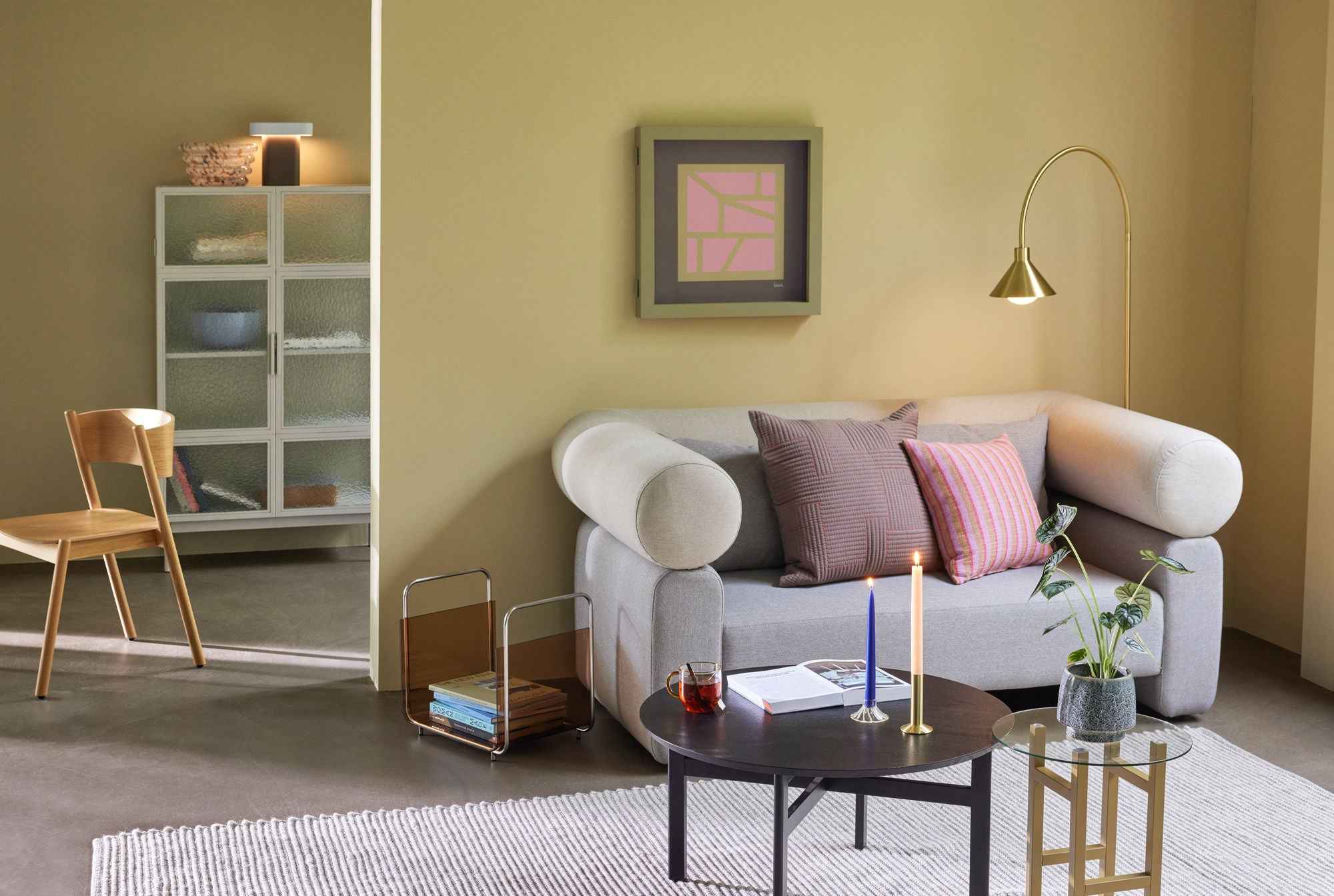 Bambua Poppy tappeto grande 200x300 grigio bianco lana