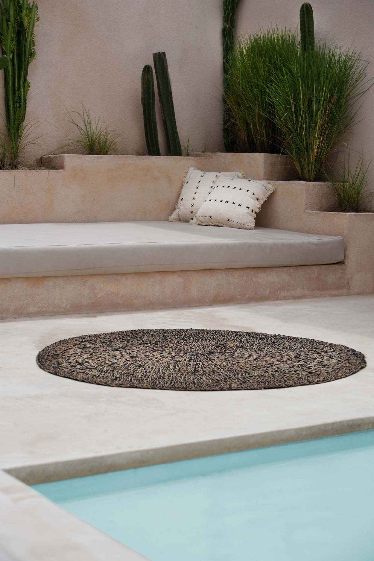 Bambua The French Kiss federa cuscino nero naturale cotone