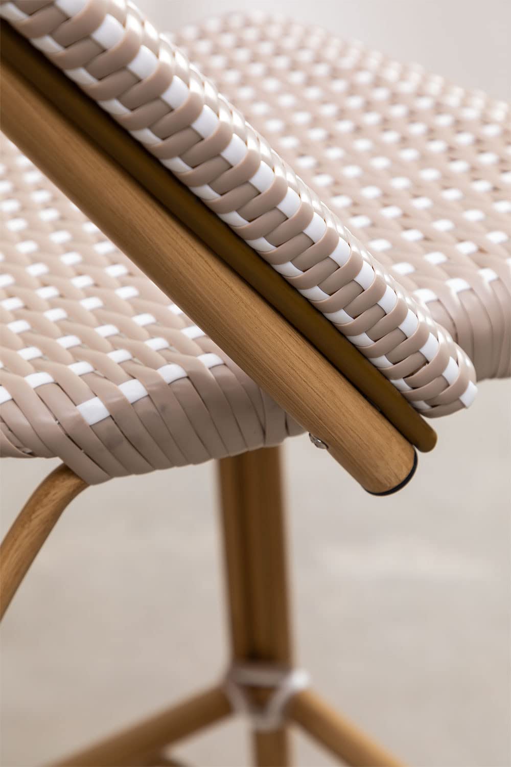 Sklum Alisa Bistro sgabello alto giardino grigio talpa rattan