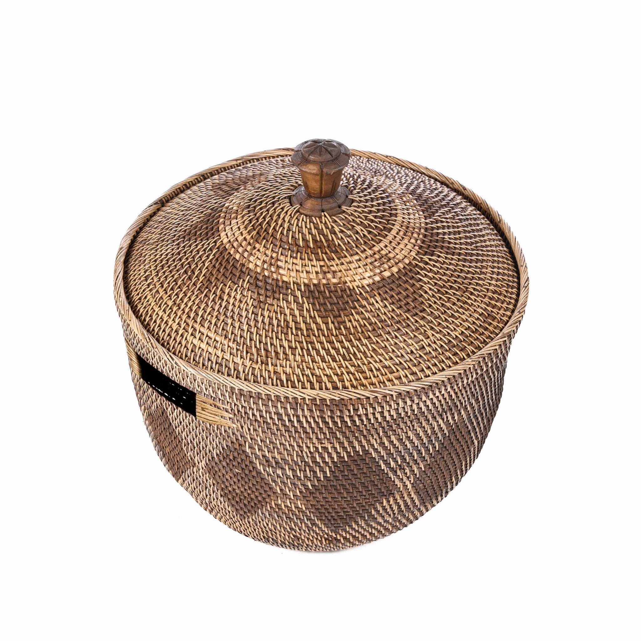 Bambua Storage Crown cesto rattan marrone naturale